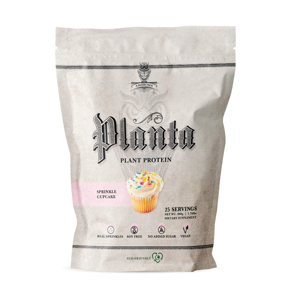 Ambrosia Planta protein scoop for quick post-workout, plant-based fuel