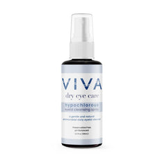 Amcon VIVA eyelid cleansing spray bottle for gentle eye care and allergen removal.