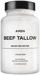 Amen Beef Tallow softgel bottle for convenient daily use.