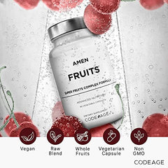 Berry-rich extracts like acai and pomegranate featured in Amen Fruits for flavorful nutrient delivery.