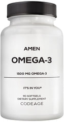 Amen Omega-3 softgels bottle front view highlighting high-potency EPA and DHA.