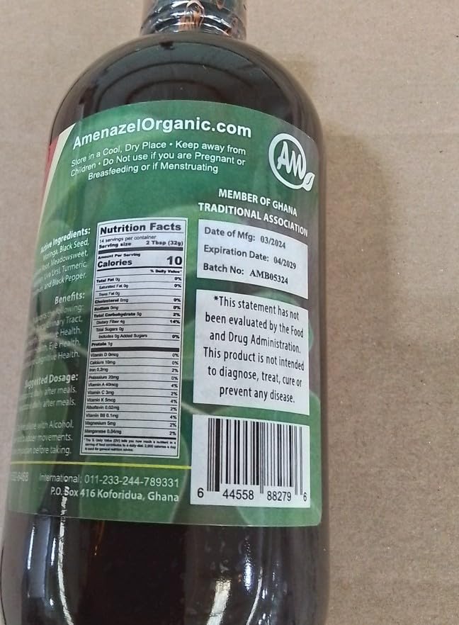 Amenazel Moringa Bitters pour into glass illustrates easy at-home use.