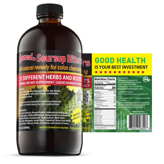Amenazel Soursop Bitter Blend bottle for cocktails and flavoring