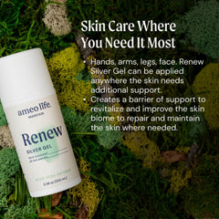 Ameo Life aloe-silver gel provides a cooling sensation for irritated areas