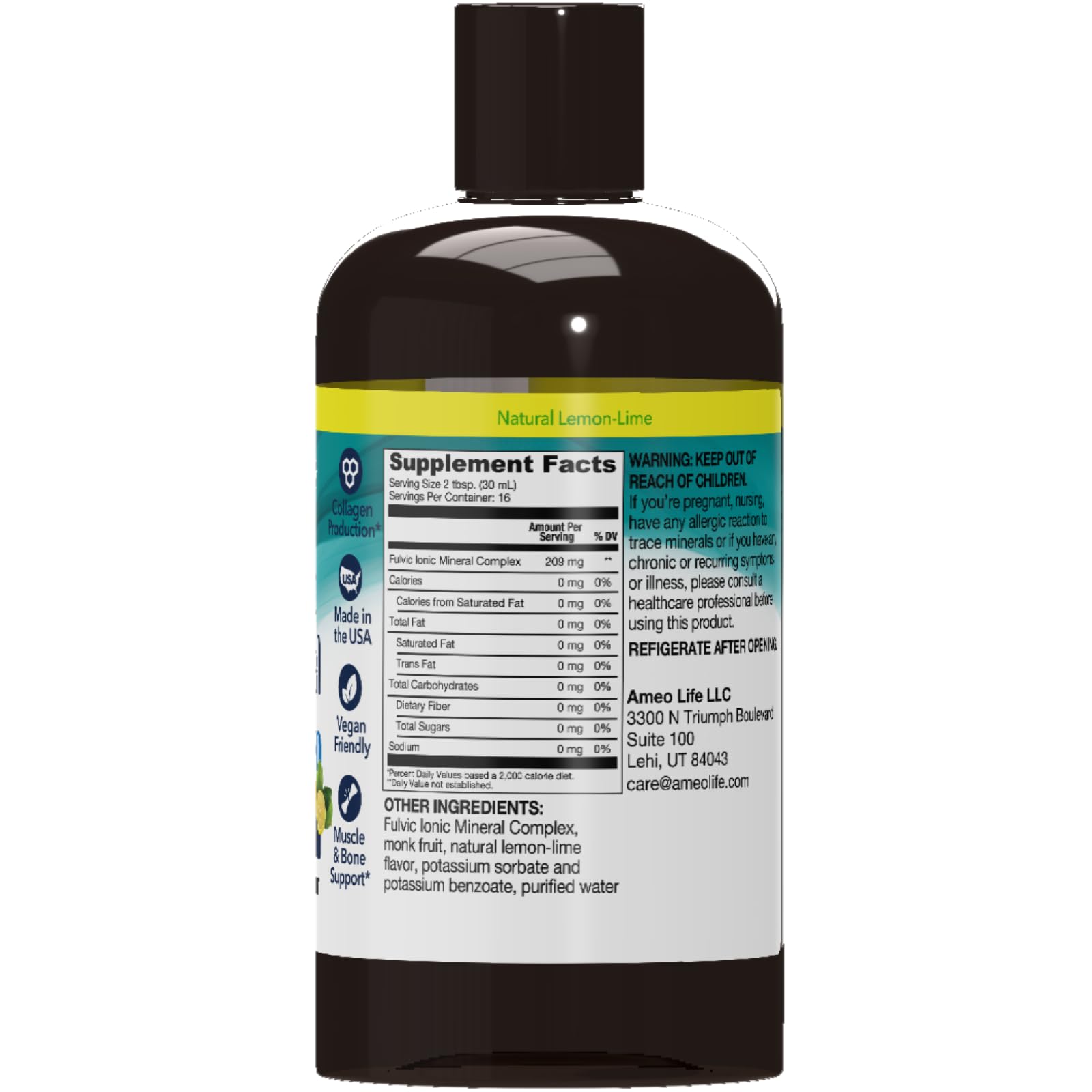 Ameo Life bottle displayed on a kitchen counter for daily use.