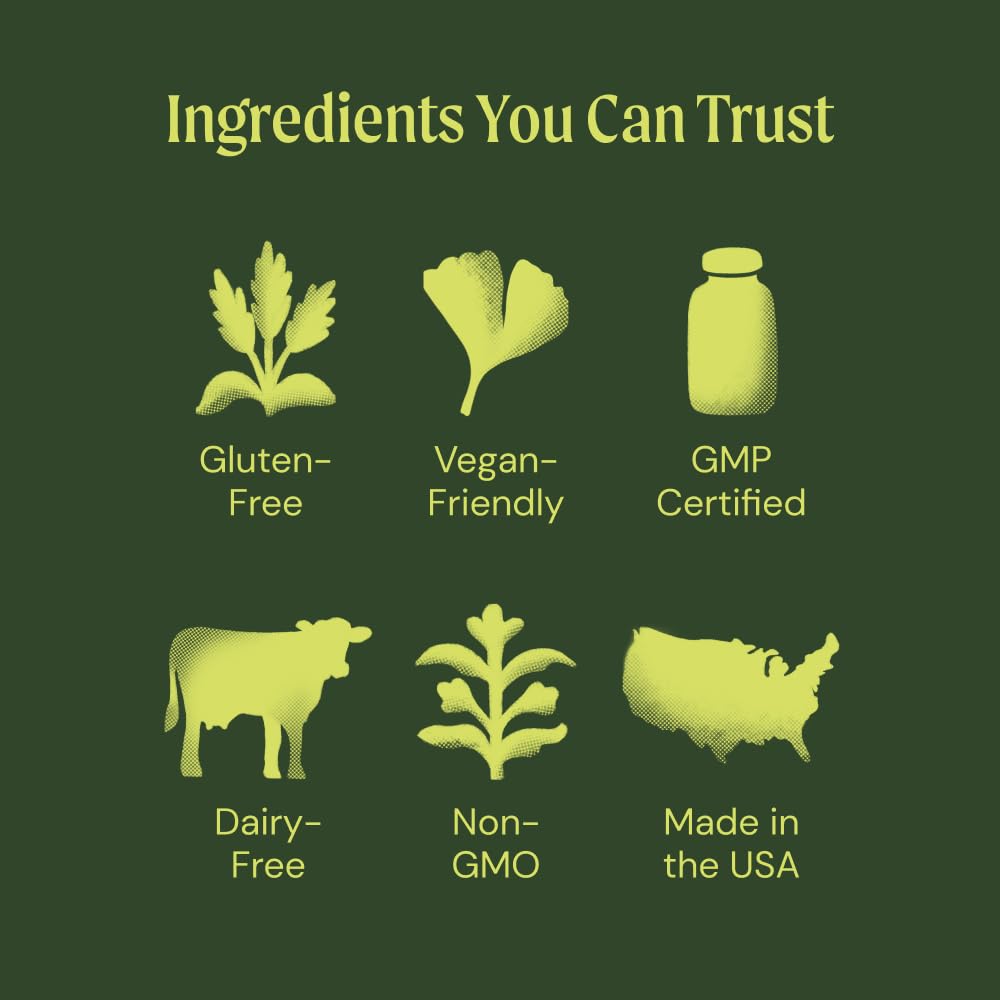Ingredients panel showing fulvic minerals for enhanced absorption.
