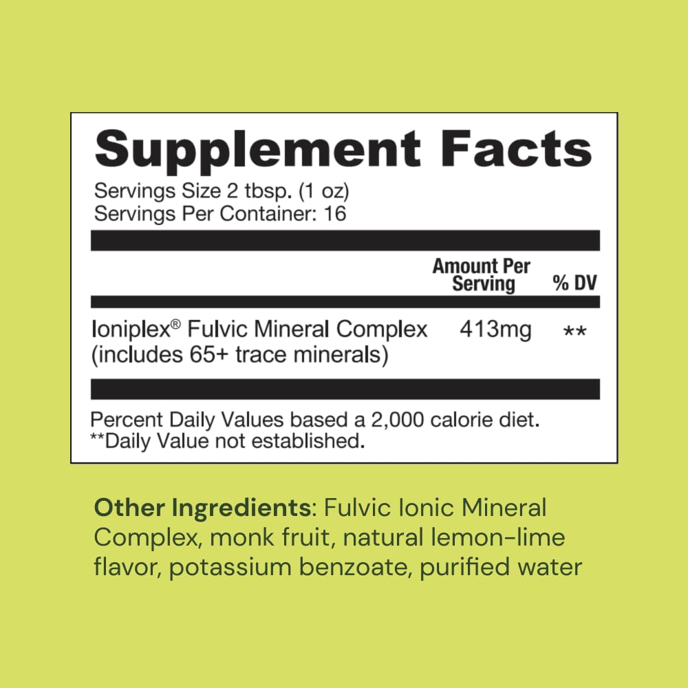 Close up of Ameo Life label noting mineral blend for detox potential.