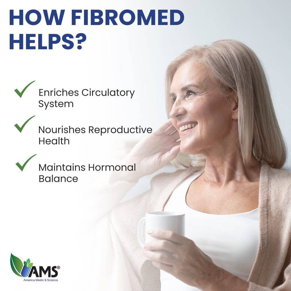America Medic & Science FibroMed herbal ingredients display for informed wellness