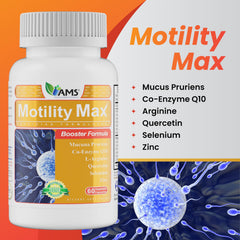 America Medic & Science Motility Max antioxidant formula supports cellular health.
