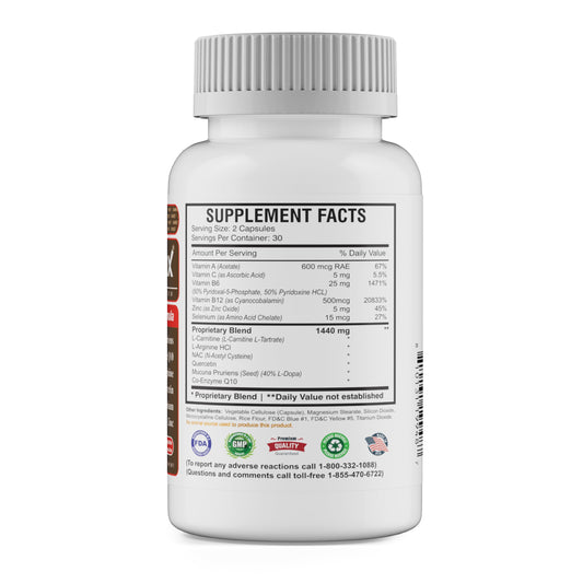 Motility Max packaging emphasizes circulation support with key nutrients.