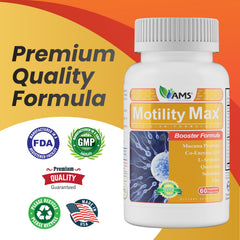 Motility Max ingredient list details L-Arginine and L-Carnitine.