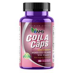 America Medic and Science Colla Caps bottle supports daily beauty for skin, hair, and nails.