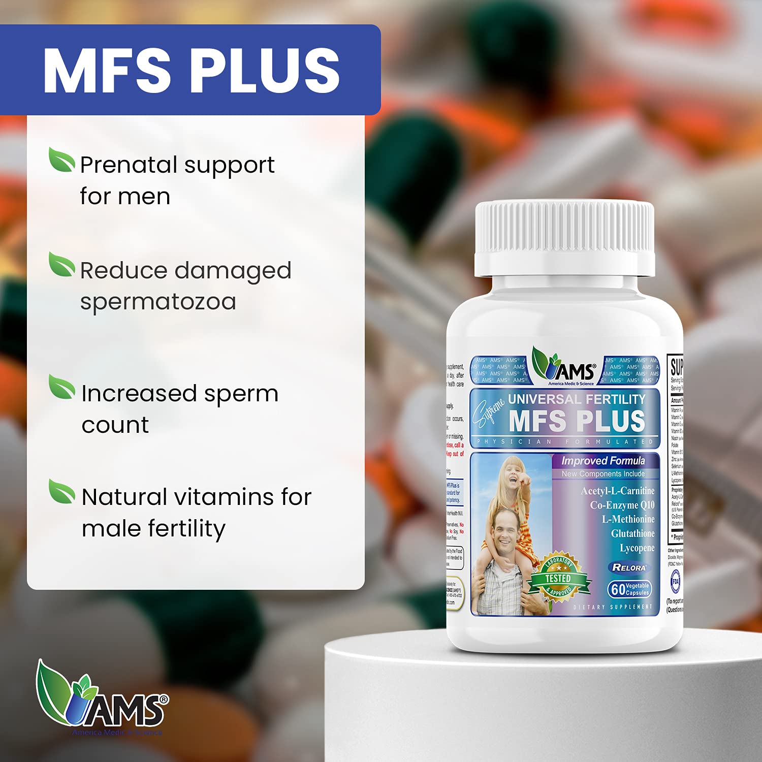 America Medic & Science MFS Plus capsules ready after meals for convenient daily use