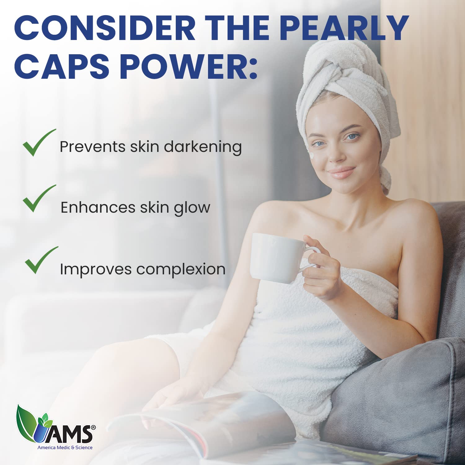Pearly Caps held in hand for convenient daily use.