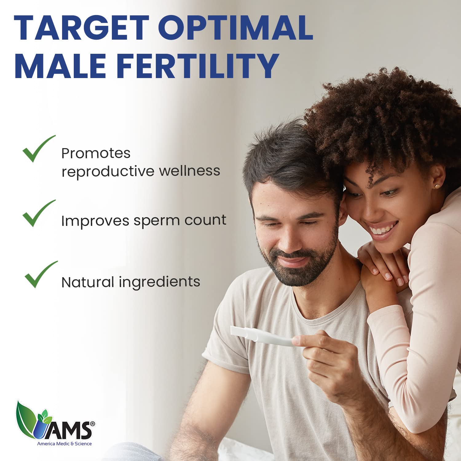 America Medic & Science Sperm Count Max dosage chart shows recommended intake.