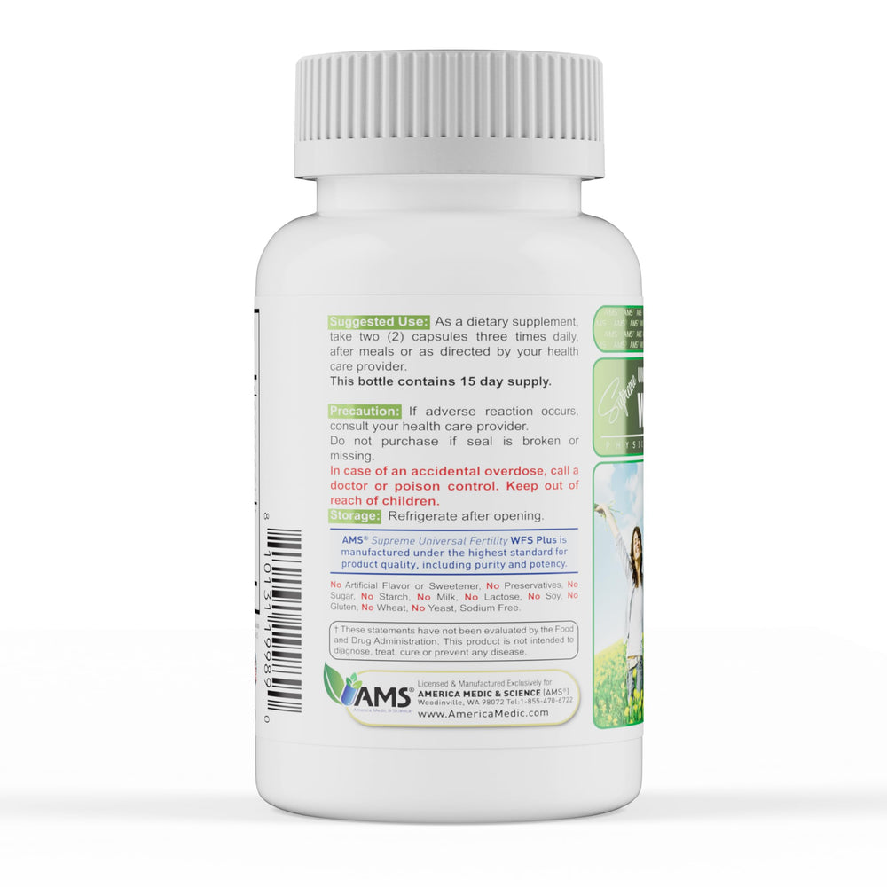 WFS Plus capsules close-up for convenient daily dosing and routine use.