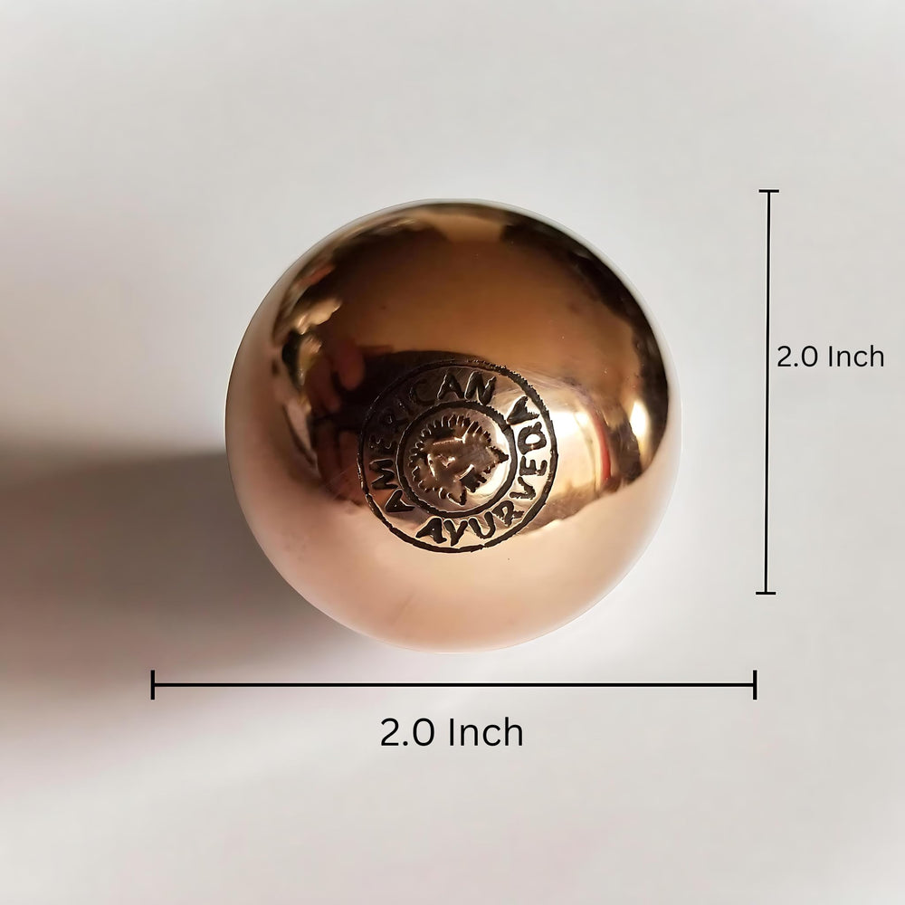 American Ayurveda copper ball glossy finish resists cracking and chipping