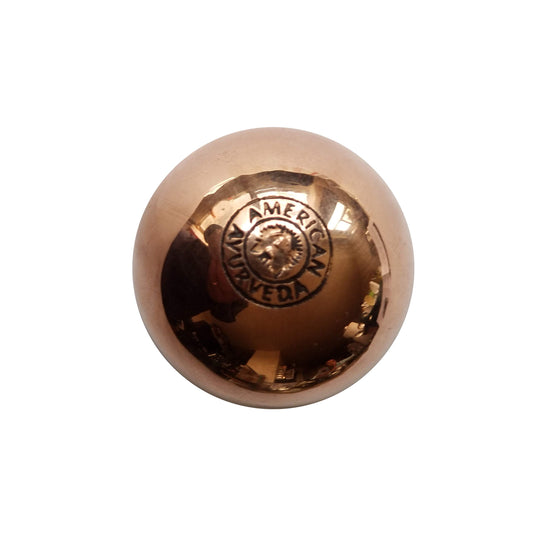 American Ayurveda Pure Copper Ball 2-Inch glossy sphere for meditation and grounding