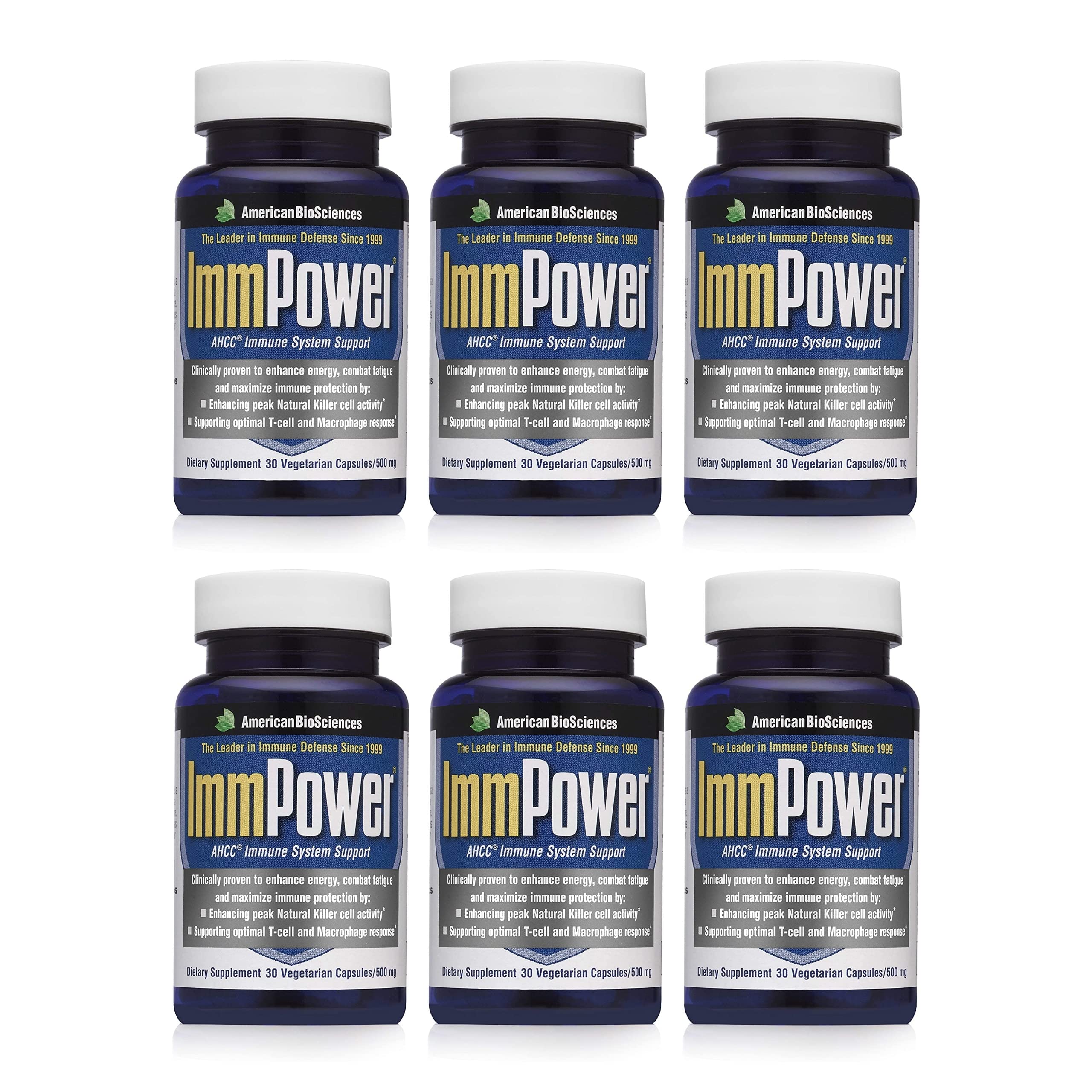 American BioSciences ImmPower bottle showing 6-pack for immune support