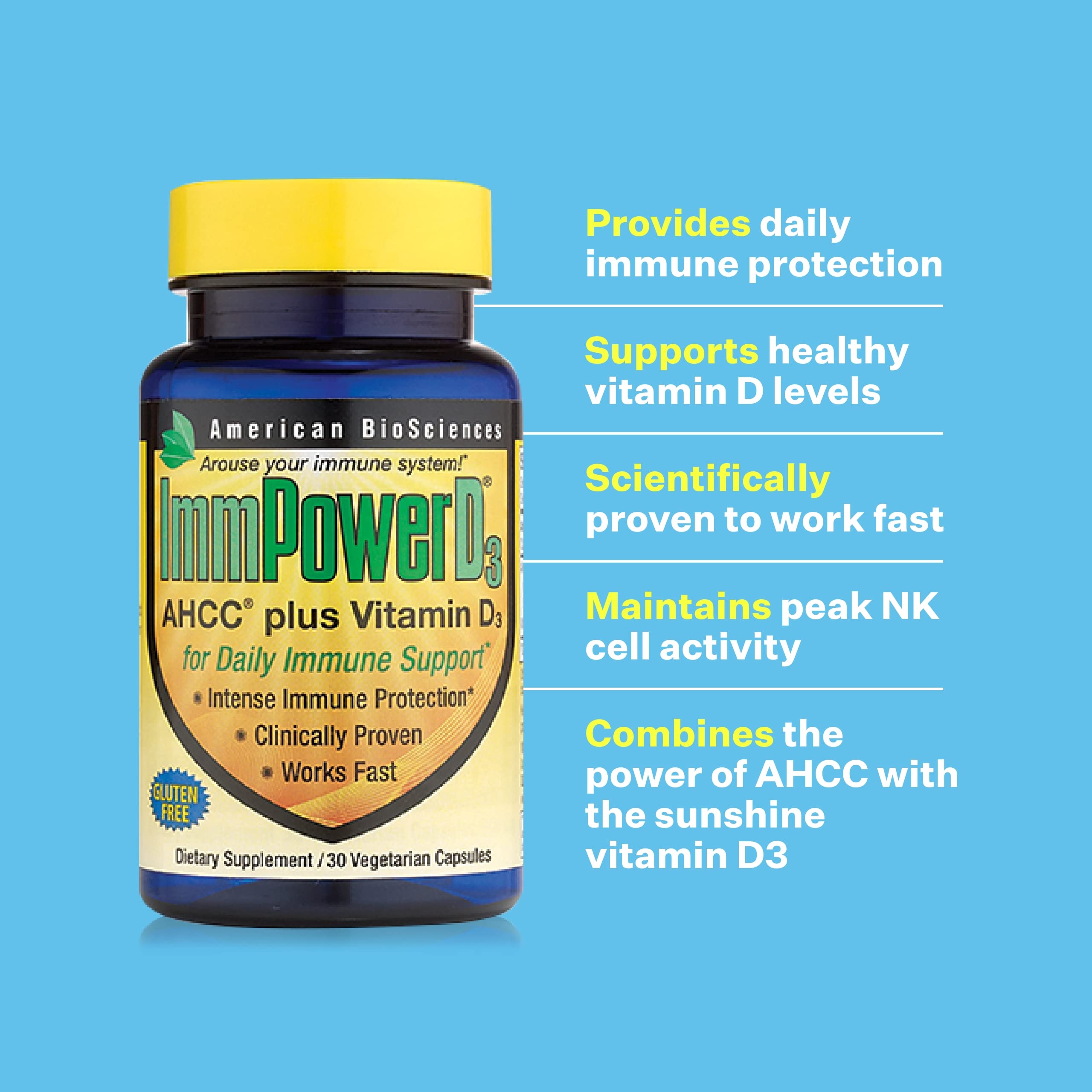 Close-up packaging emphasizes clean ingredients and a plant-based capsule shell.
