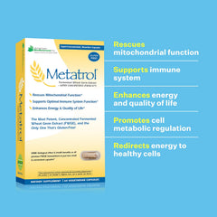 Metatrol bottle on a wooden table for convenient daily use
