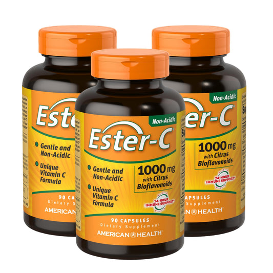 American Health Ester-C 1000 mg bottle with citrus bioflavonoids for daily wellness