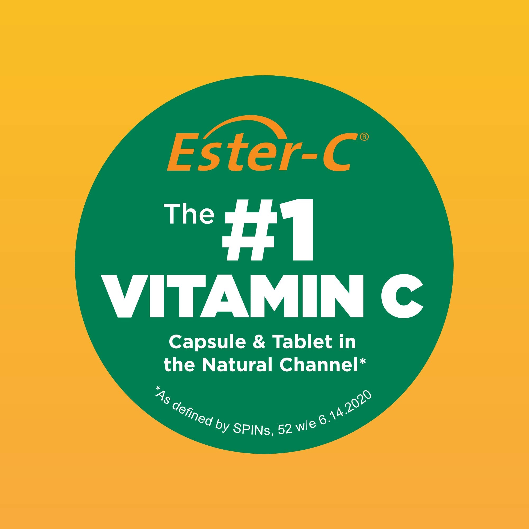 American Health Ester-C bottle shows 180 servings for ongoing vitamin C