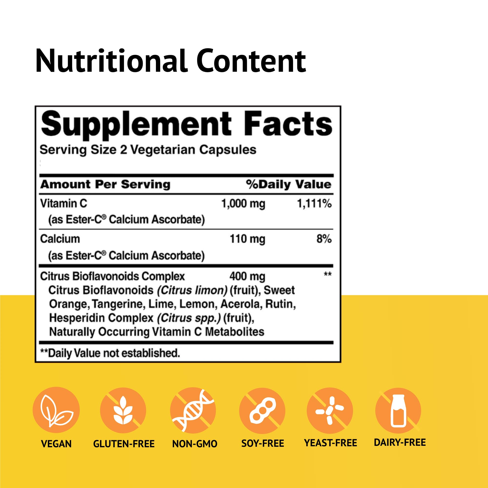American Health Ester-C 500 mg capsules close-up, gentle on the stomach.