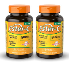 American Health Ester-C bottle pour suggesting 24-hour immune support potential