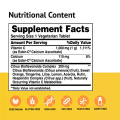 American Health Ester-C label close-up emphasizing 1000 mg Vitamin C