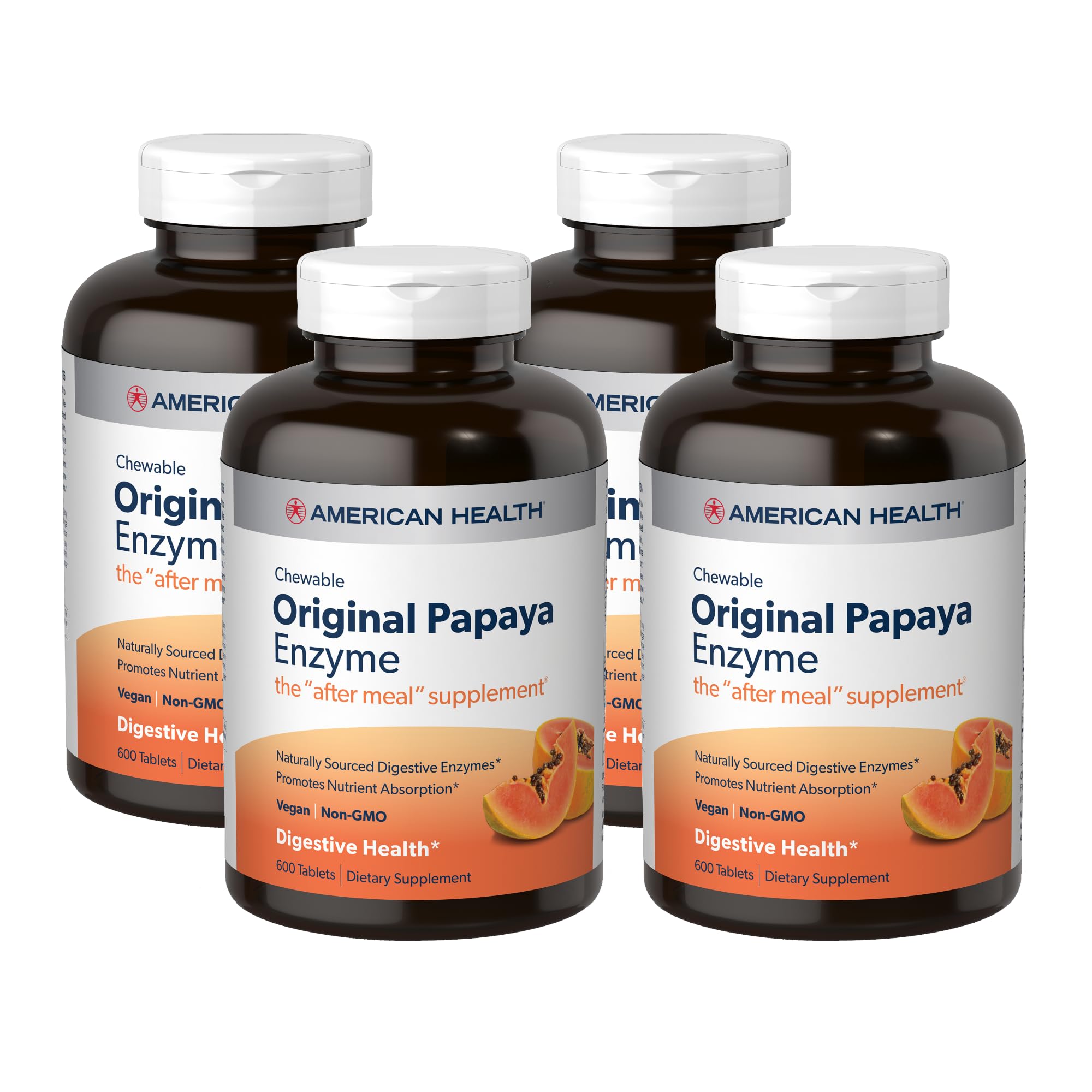 American Health Papaya Enzyme packaging front showing after-meal support