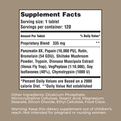 American Nutriceuticals Nutrizyme packaging with clear label for circulation support.