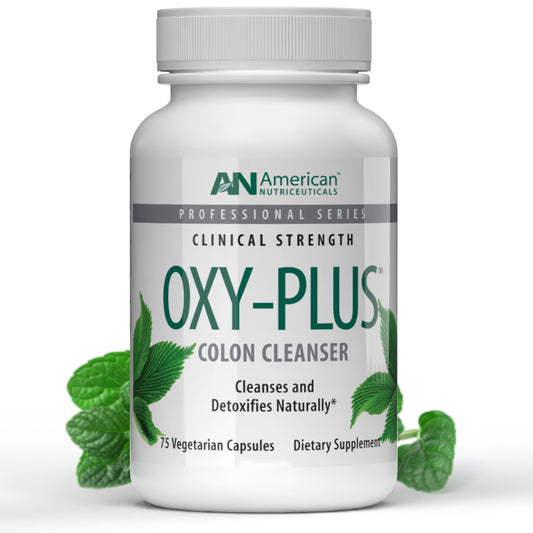 American Nutriceuticals Oxy-Plus bottle front supporting smoother digestion.