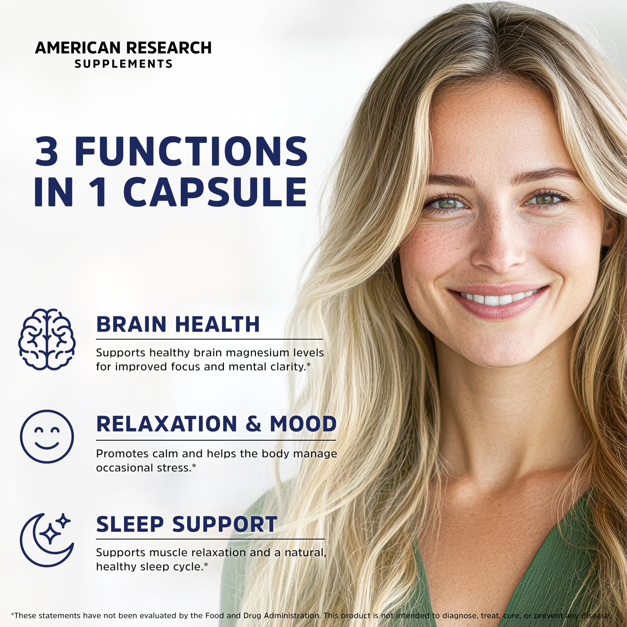 American Research Supplements Magnesium L-Threonate Complex capsules for easy daily magnesium intake.