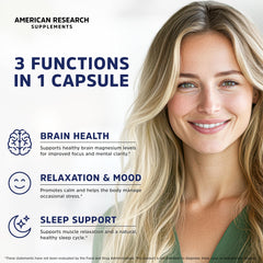 American Research Supplements Magnesium L-Threonate Complex capsules for easy daily magnesium intake.