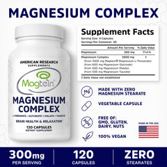 American Research Supplements Magnesium L-Threonate Complex label close-up highlighting Magtein.