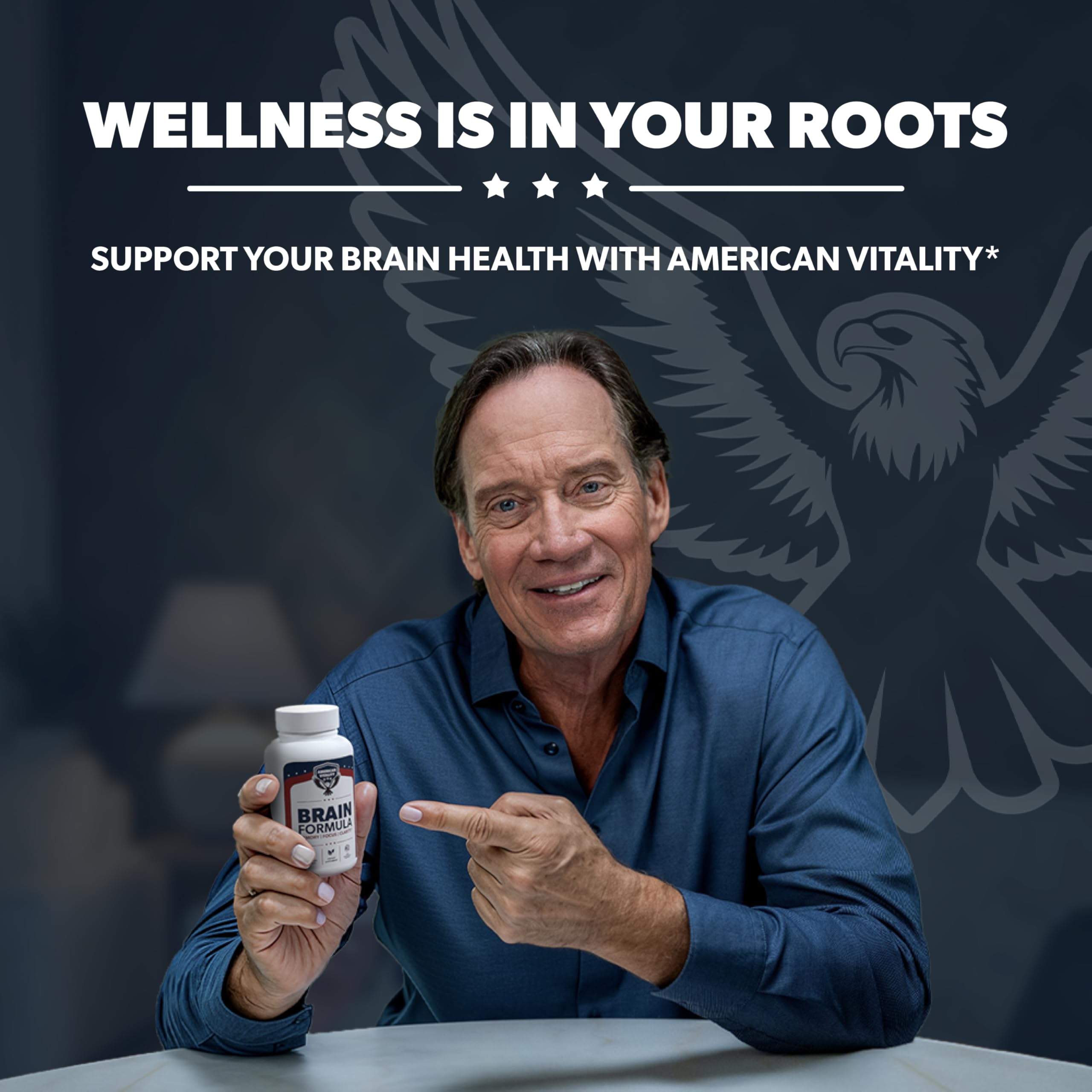 AMERICAN VITALITY Brain Formula bottle near Made in USA seal
