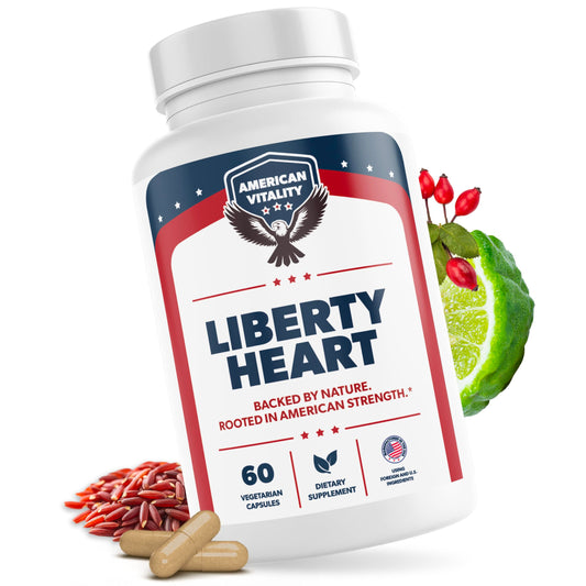 American Vitality Liberty Heart bottle front with berberine for heart wellness