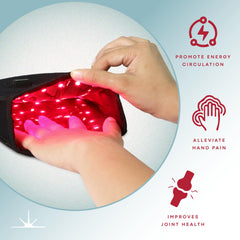 American Wellness Authority red light therapy gloves combine near-infrared light for flexible hands.