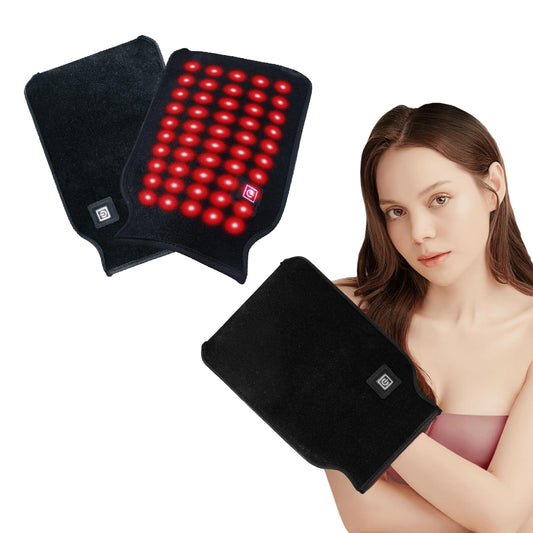 American Wellness Authority red light therapy gloves focusing on palm and wrist relief during activity.
