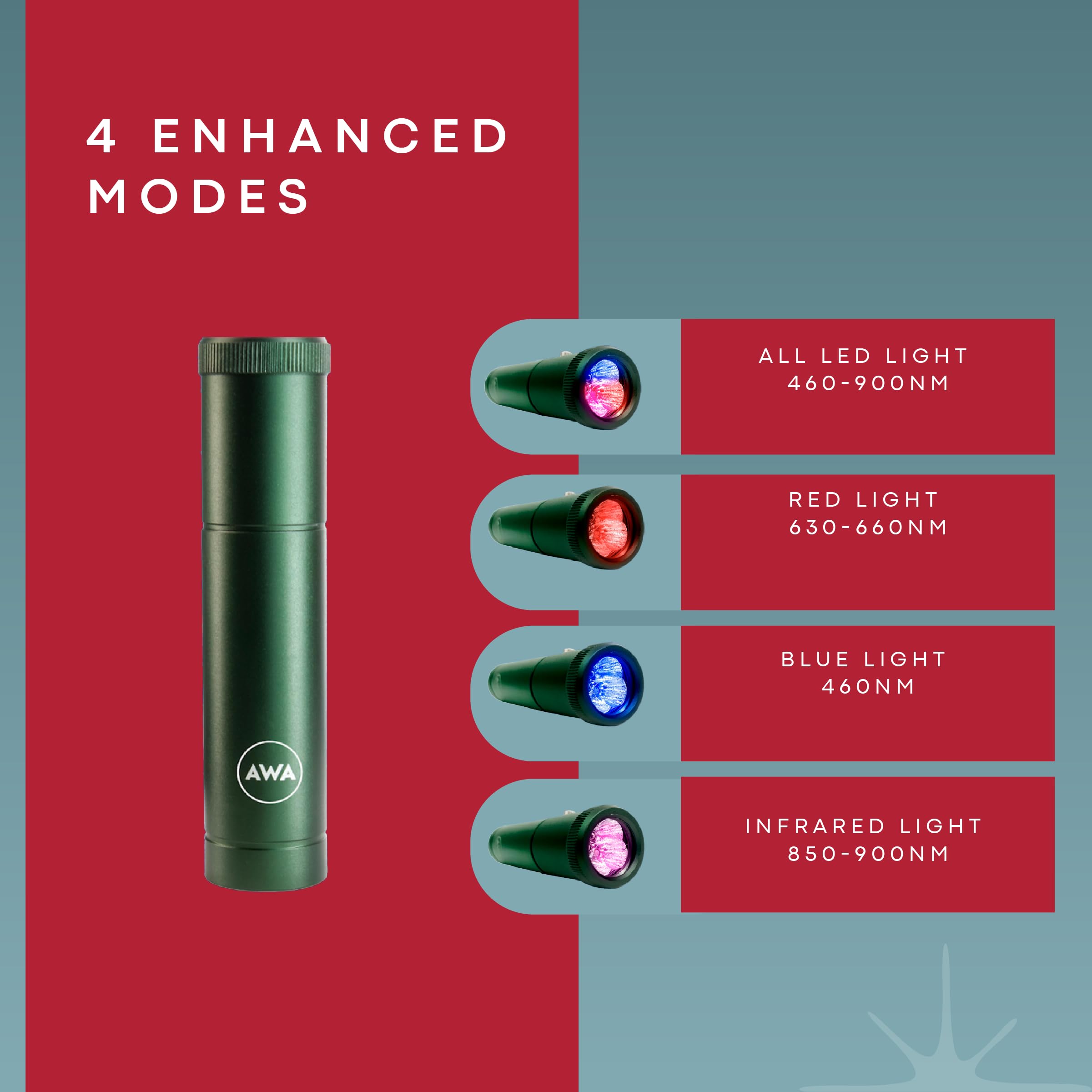 American Wellness Authority red light therapy wand targets the neck for soothing muscle relief and circulation.