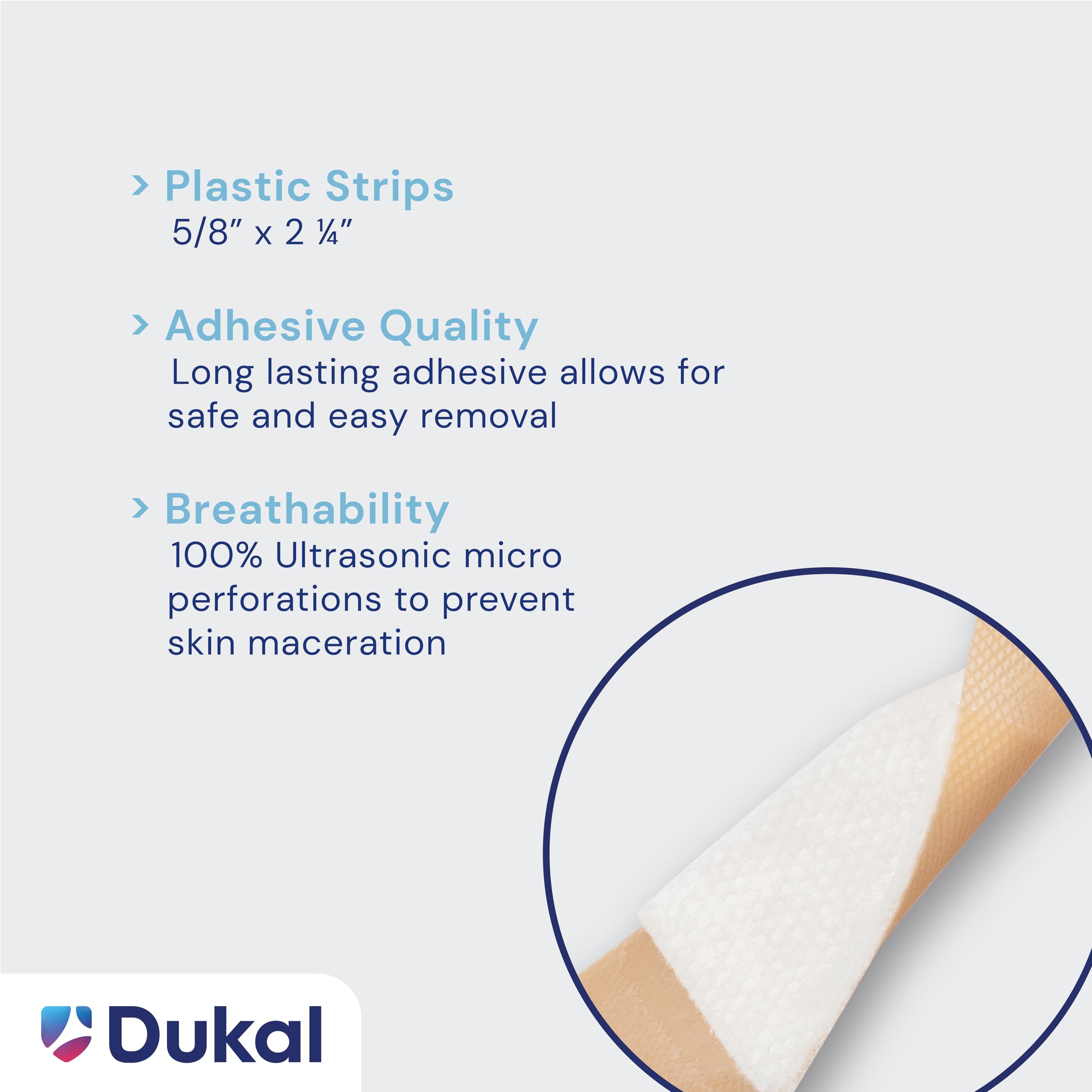 American White Cross 1010300 strip breathes thanks to ultrasonic perforations.