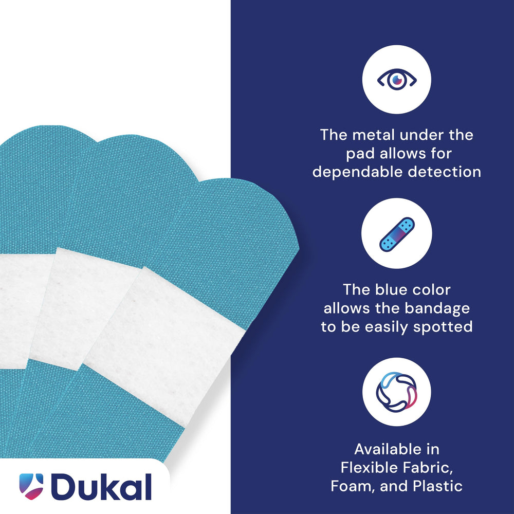 American White Cross foam version demonstrates a flexible, detectable bandage.