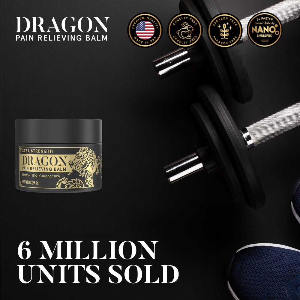 Americanna Wellness Dragon Balm jar closeup showing cooling menthol formula