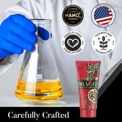 Americanna Wellness Dragon Lotion packaging and branding close-up.