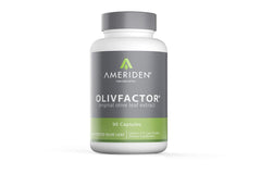 AMERIDEN OLIVFACTOR olive leaf extract capsules ready for daily immune support.