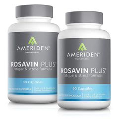 Ameriden Rosavin Plus bottle front displaying 90 capsules for energy support.