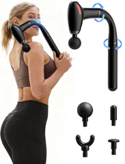 Amervie 3-in-1 massage gun with extended handle for back relief and deep tissue relaxation.
