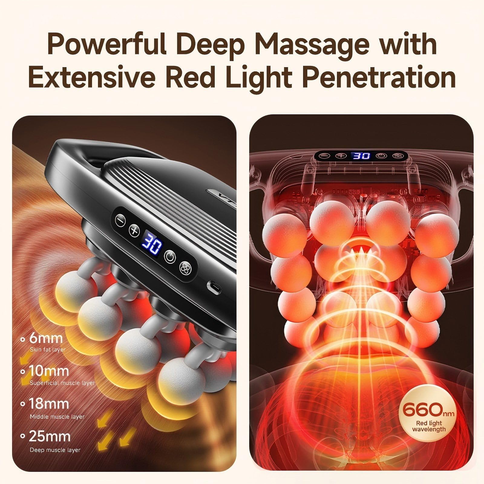 Amervie deep-tissue back massager soothing shoulders and legs after workouts