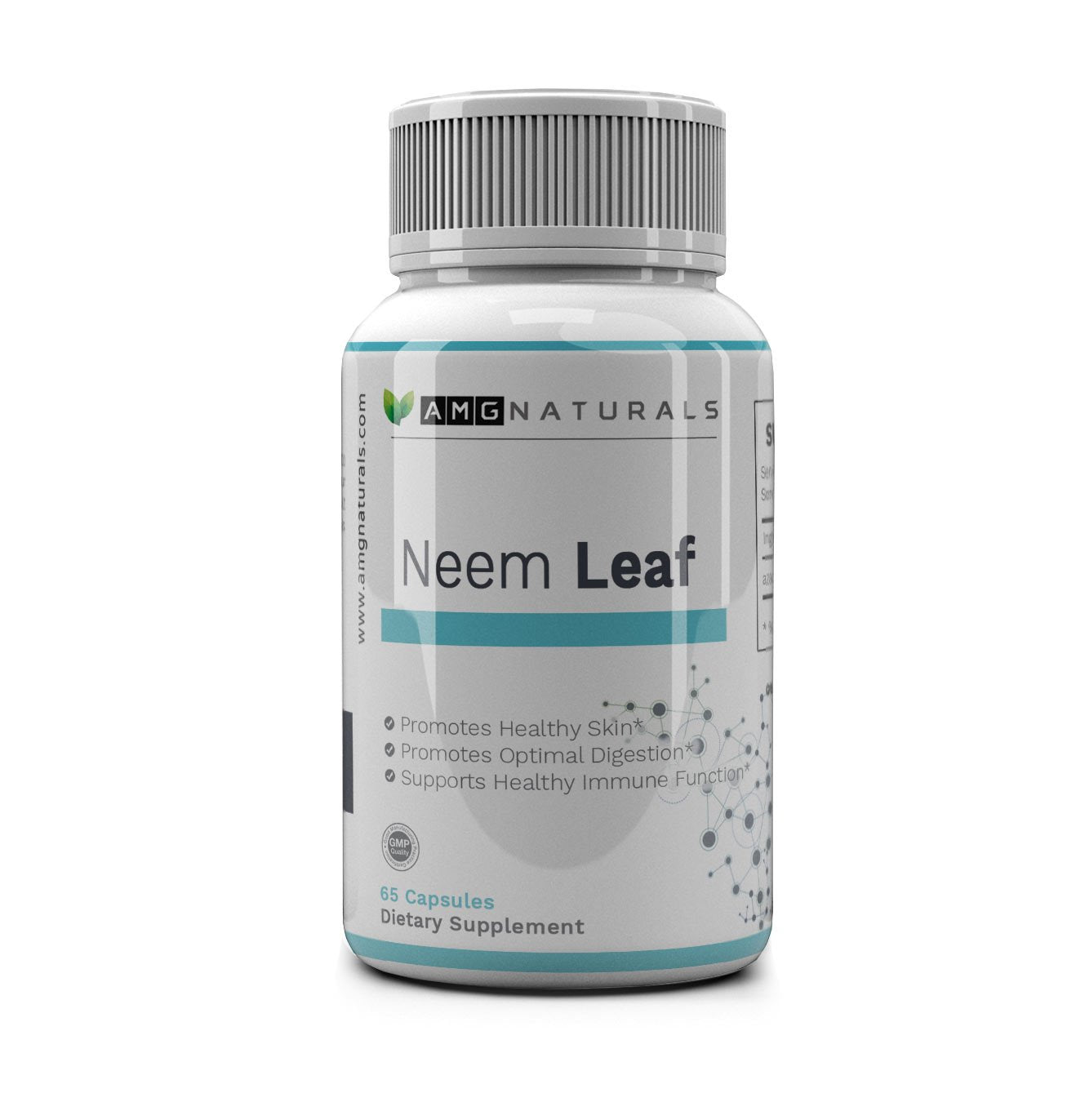 AMG Naturals Melia Azadirachta indica leaf close-up, highlighting purity and organic sourcing.